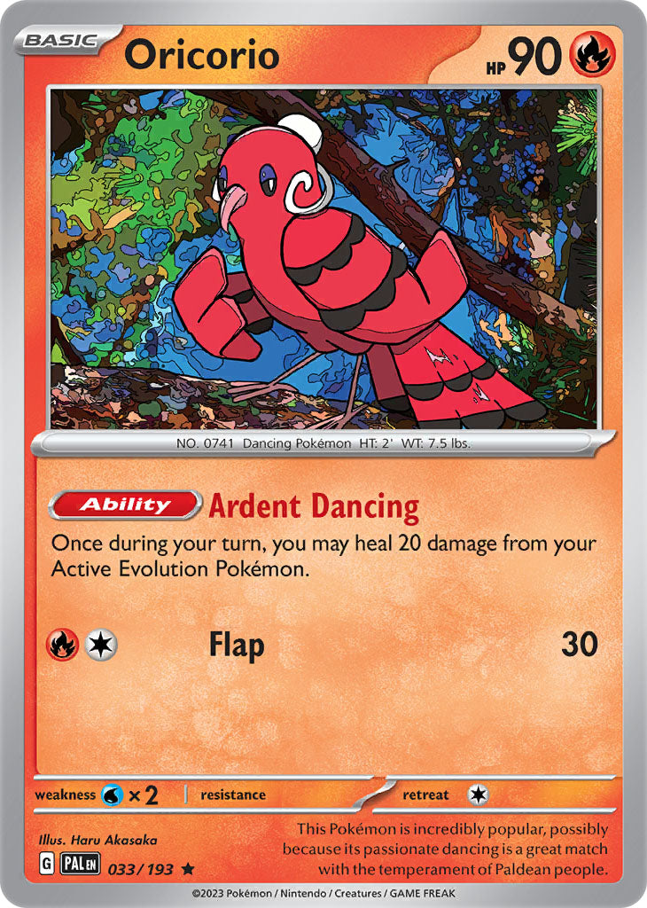#033 Oricorio 033/193 Rare Holo