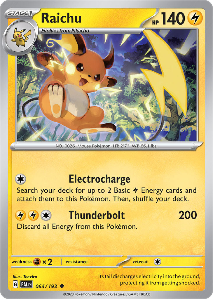 #064 Raichu 064/193 Uncommon