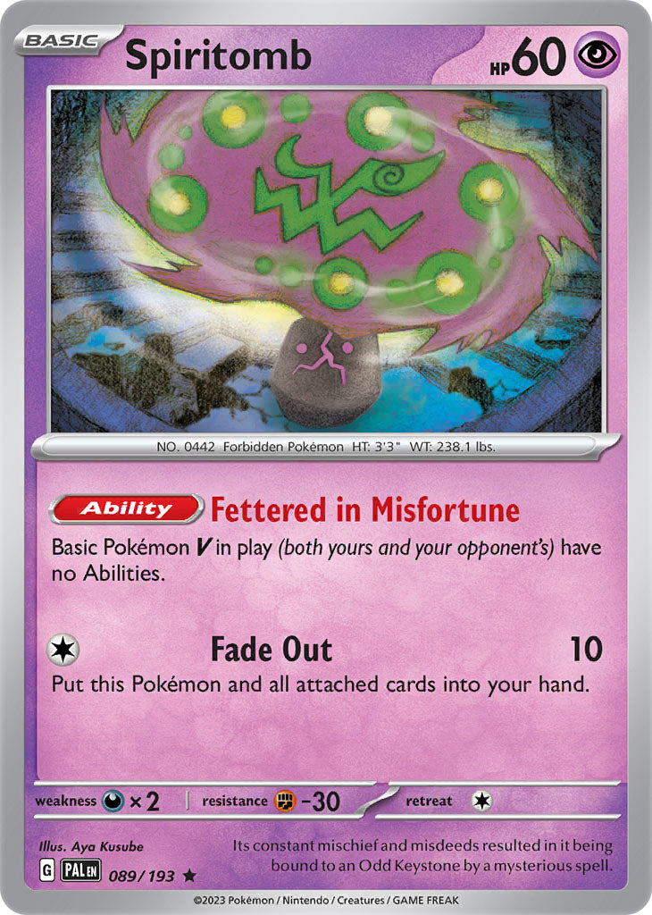 #089 Spiritomb 089/193 Rare Holo
