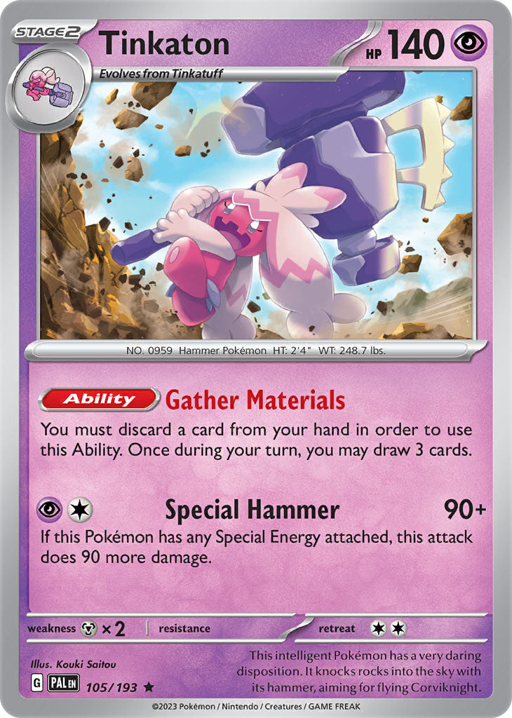 #105 Tinkaton 105/193 Rare Holo