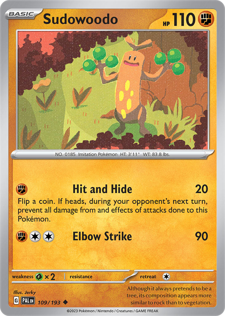 #109 Sudowoodo 109/193 Uncommon