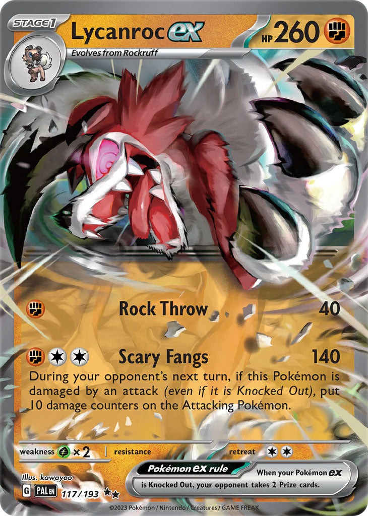 #117 Lycanroc EX 117/193 Double Rare