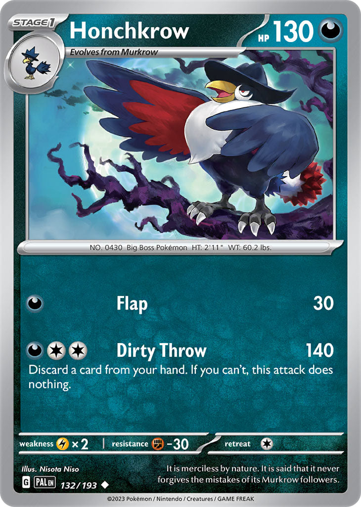 #132 Honchkrow 132/193 Uncommon