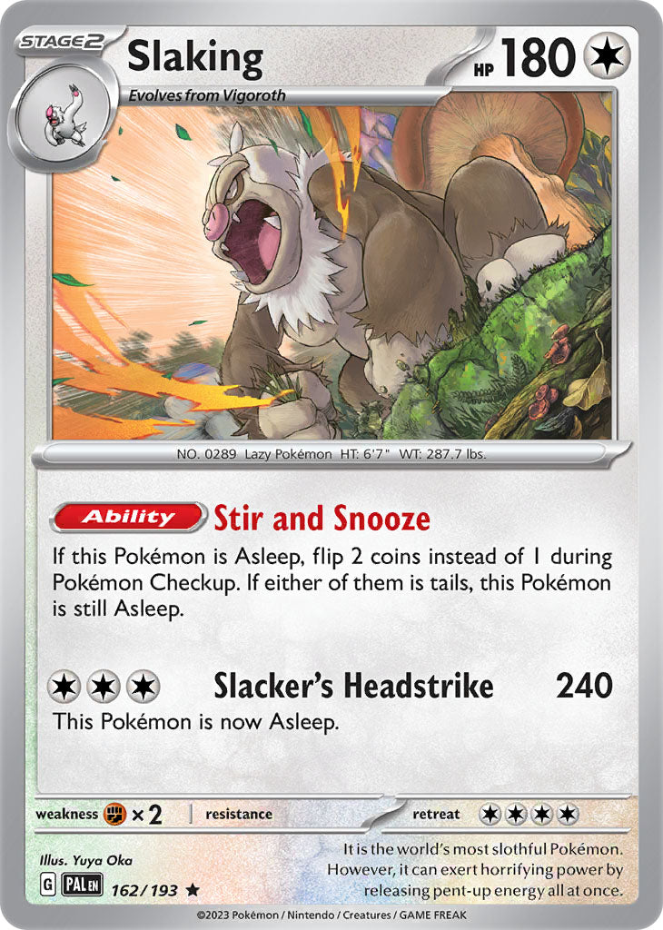 #162 Slaking 162/193 Rare Holo