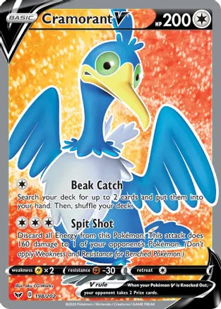 #198 Cramorant V 198/202 Ultra Rare (Full Art)