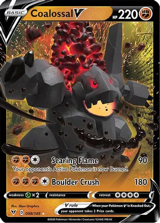 #098 Coalossal V 098/185 Ultra Rare
