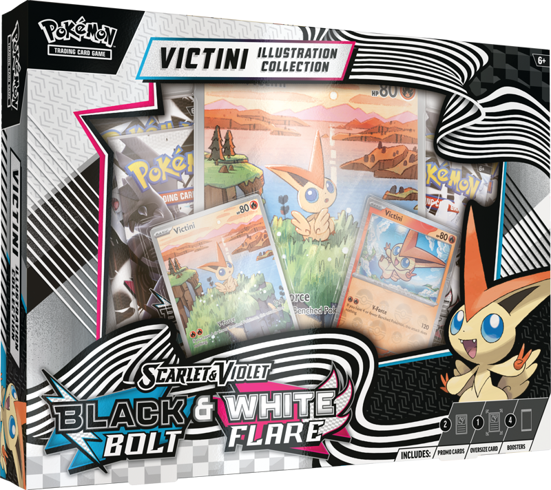 (Max 2 pr kunde) Black Bolt & White Flare Victini Illustration Collection Box