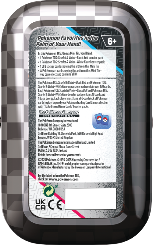 (Max 1 pr kunde) Black Bolt & White Flare Mini tin display