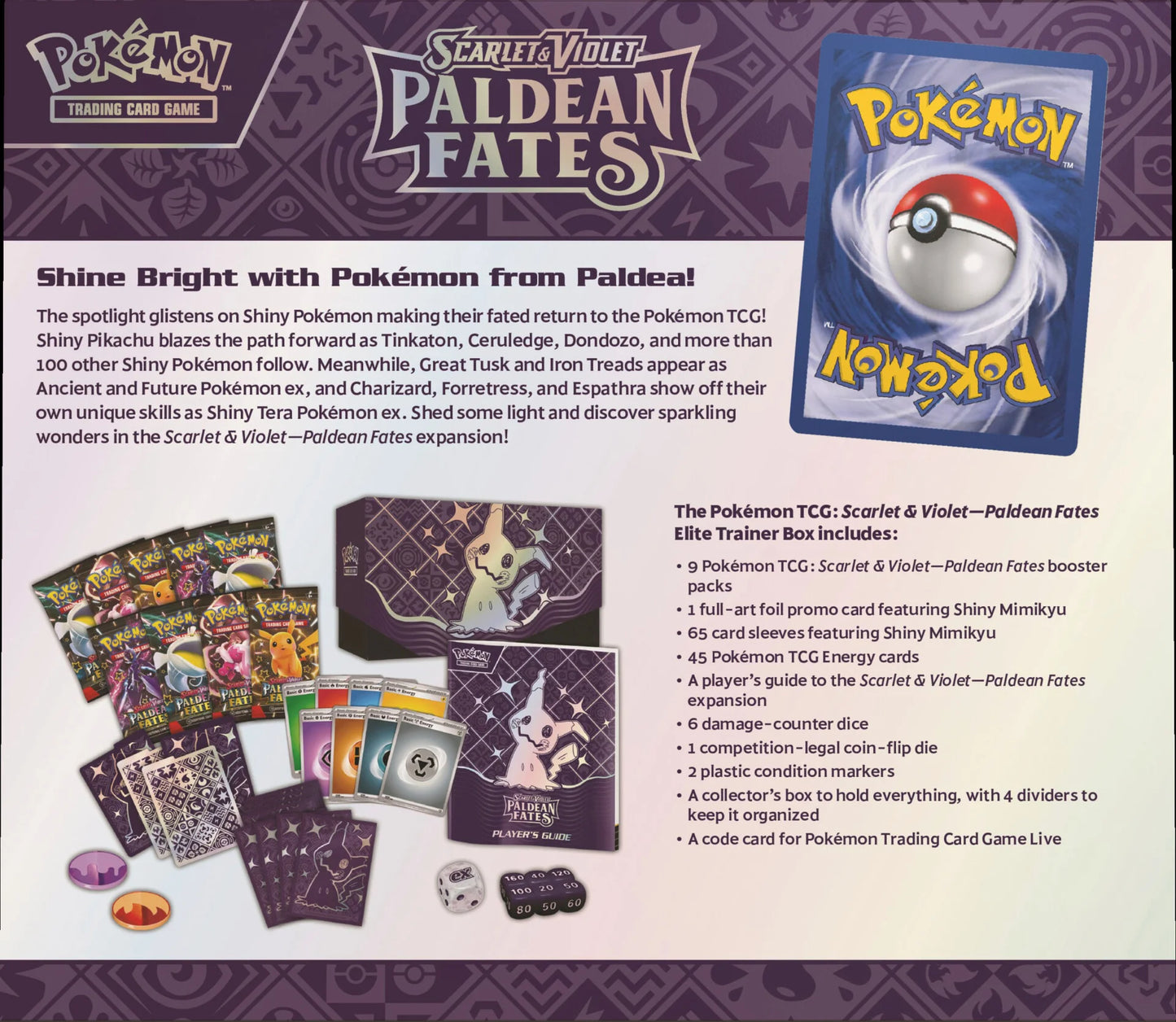 Pokémon SV4.5 Scarlet & Violet—Paldean Fates Elite Trainer Box