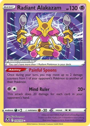 #059 Radiant Alakazam 059/195 Ultra Rare