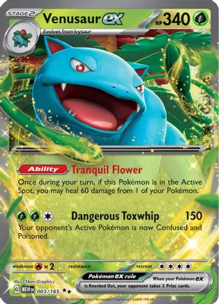 #003 Venusaur ex - 003/165 Double Rare