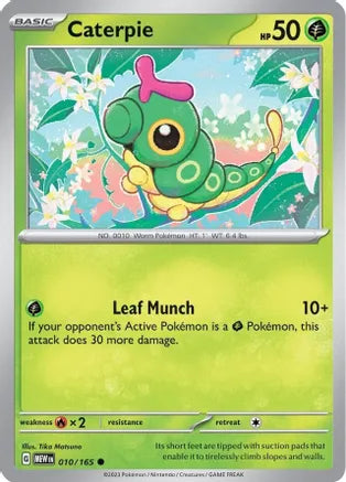 #010 Caterpie 010/165 Common Reverse Holo