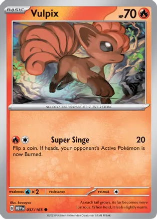 #037 Vulpix 037/165 Common Reverse Holo