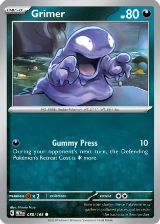 #088 Grimer 088/165 Common Reverse Holo