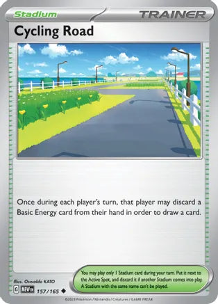 #157 Cycling Road 157/165 Uncommon Reverse Holo
