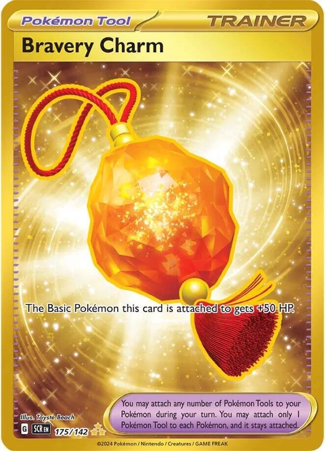 #175 Bravery Charm 175/142 Hyper Rare Gold