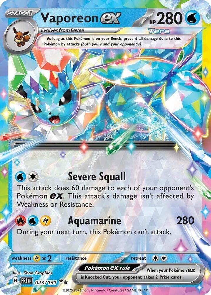 #023 Vaporeon EX 023/131 Double Rare