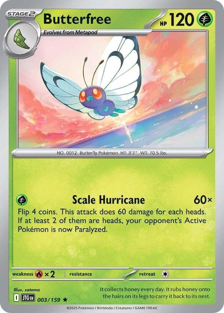 #003 Butterfree 003/159 Rare Holo