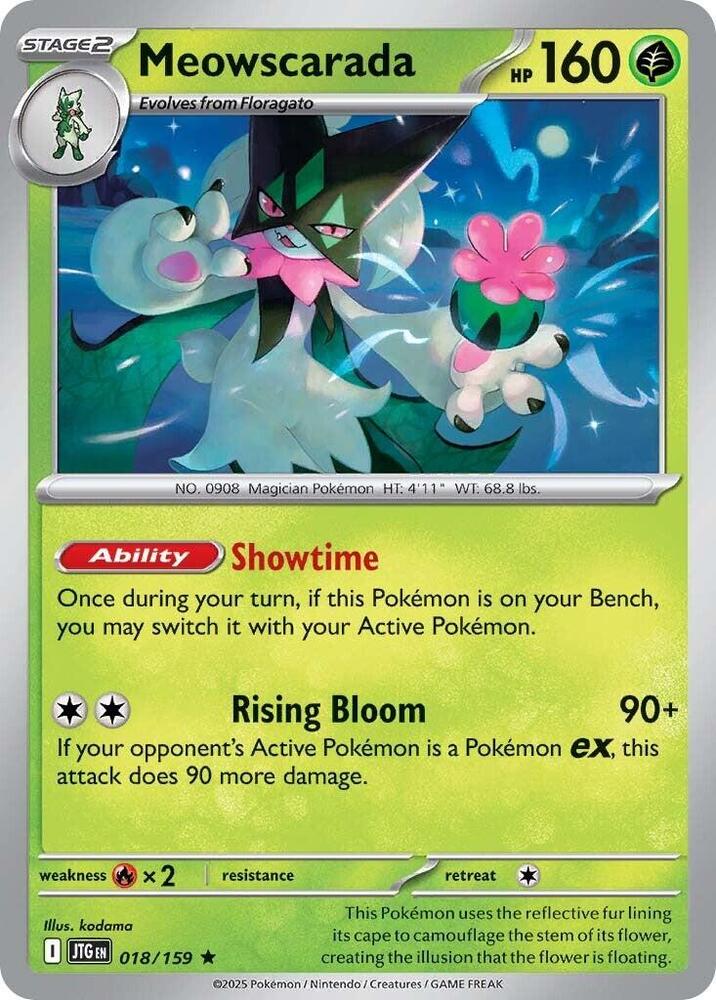 #018 Meowscarada 018/159 Rare Holo