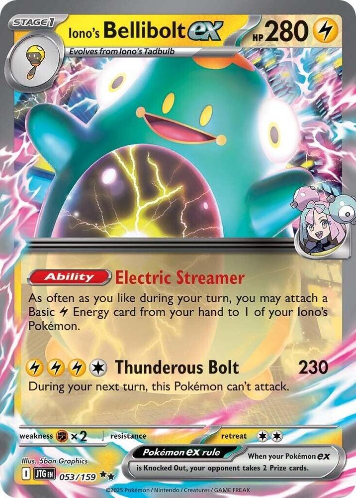 #053 Iono's Bellibolt EX 053/159 Double Rare