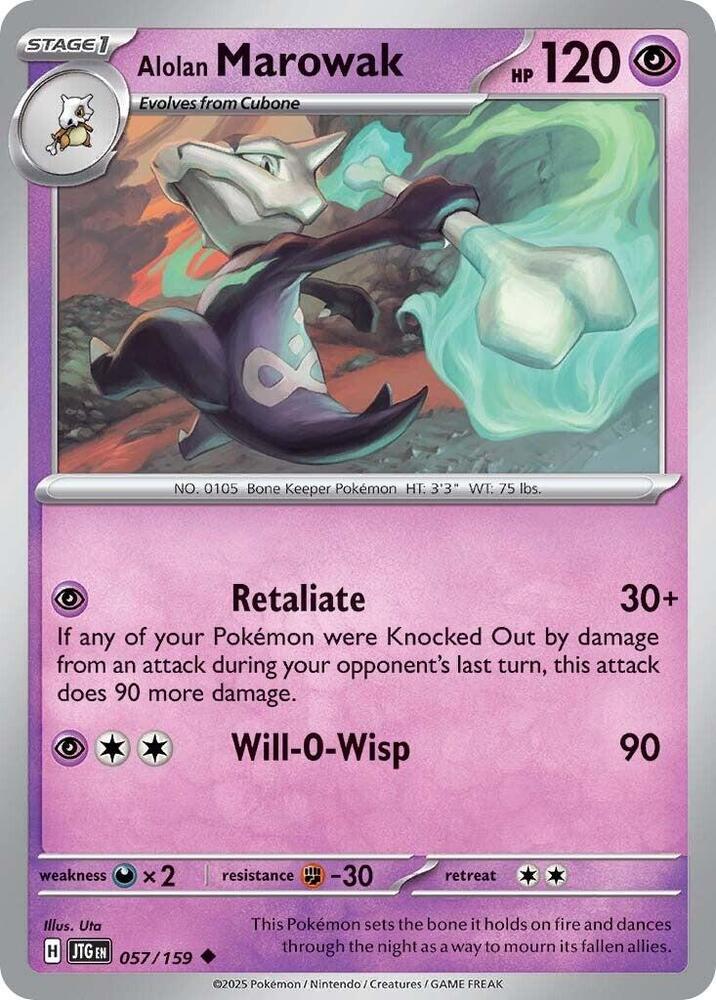 #057 Alolan Marowak 057/159 Uncommon