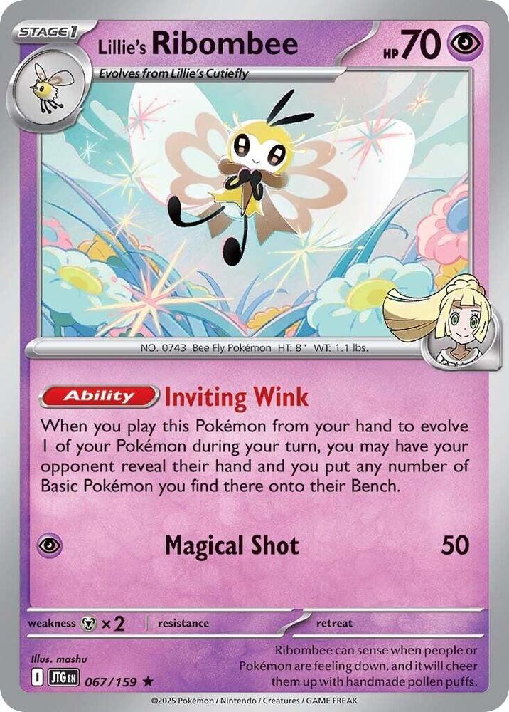 #067 Lillie's Ribombee 067/159 Rare Holo