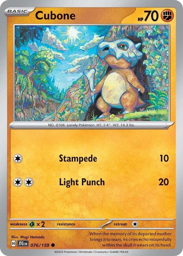 #076 Cubone 076/159 Common