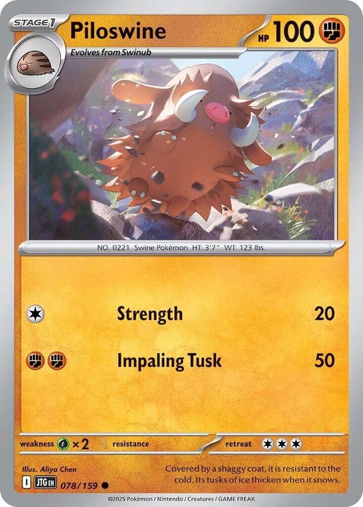 #078 Piloswine 078/159 Common