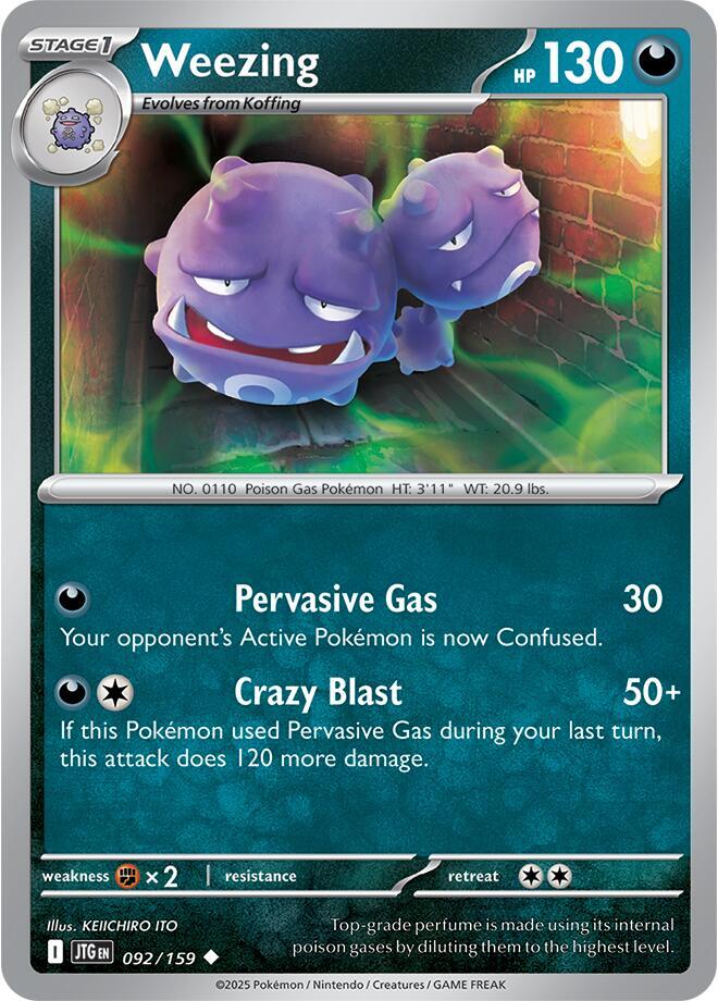 #092 Weezing 092/159 Uncommon