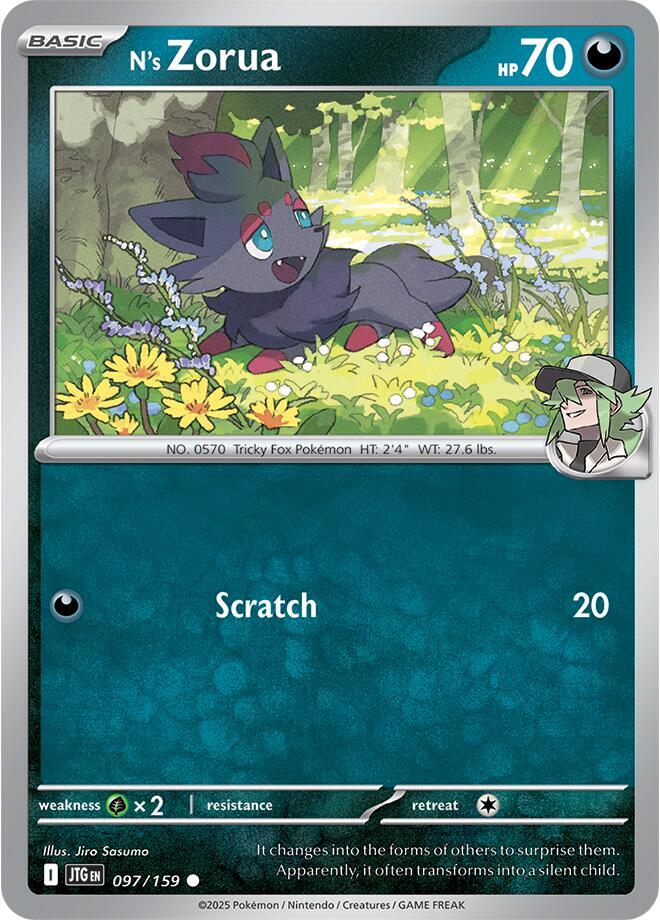 #097 N's Zorua 097/159 Common