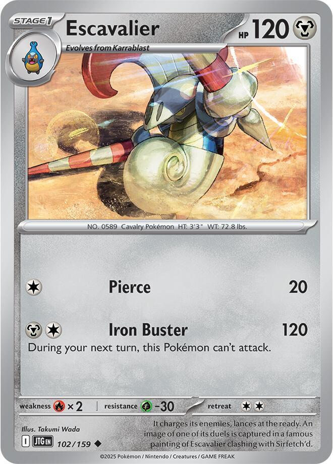 #102 Escavalier 102/159 Uncommon