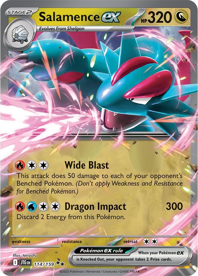 #114 Salamence EX 114/159 Double Rare