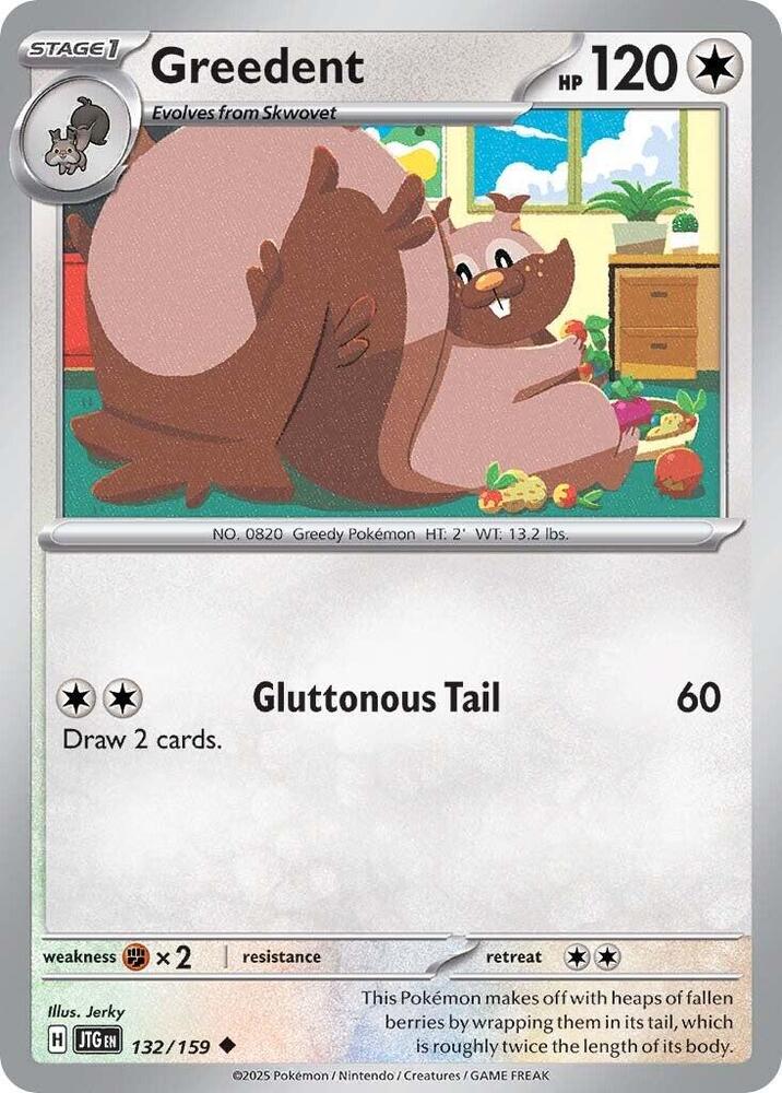 #132 Greedent 132/159 Uncommon