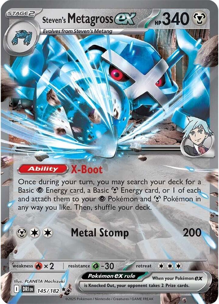 #145 Steven's Metagross EX 145/182 Double Rare