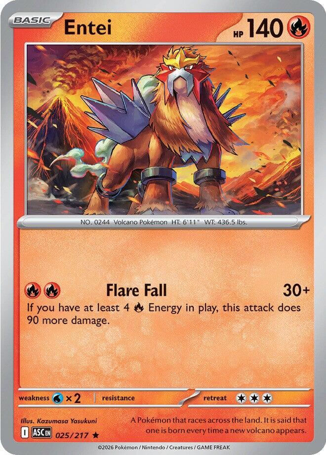 #025 Entei 025/217 Rare Holo
