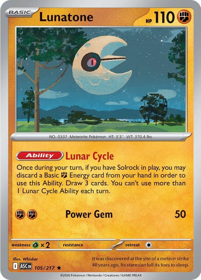#105 Lunatone 105/217 Rare Holo