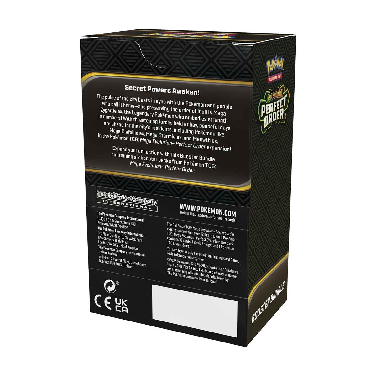 (Max 1 pr kunde) Pokémon TCG: Pokémon ME03 Perfect Order Booster Bundle