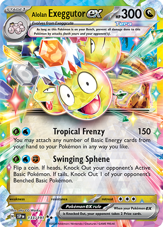 #133 Alolan Exeggutor EX 133/191 Double Rare