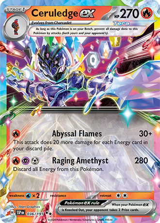 #036 Ceruledge EX 036/191 Double Rare