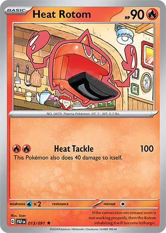 #013 Heat Rotom 013/091 Rare Holo