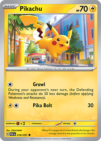 #018 Pikachu 018/091 Common