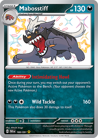 #188 Mabosstiff 188/091 Shiny Rare