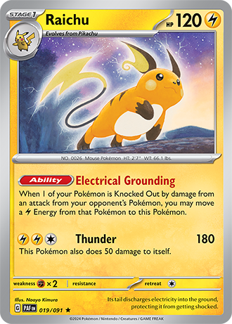 #019 Raichu 019/091 Rare Holo