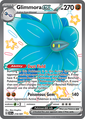 #218 Glimmora Ex 218/091 Shiny Ultra Rare