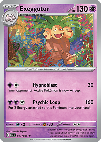 #024 Exxeggutor 024/091 Rare Holo