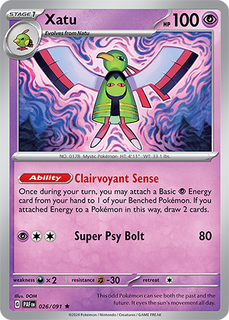 #026 Xatu 026/091 Rare Holo