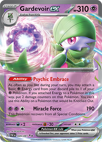 #029 Gardevoir Ex 029/091 Double Rare