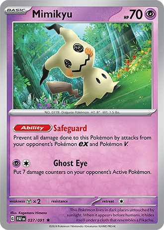 #037 Mimikyu 037/091 Rare Holo