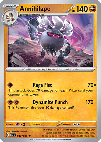 #047 Annihilape 047/091 Rare Holo