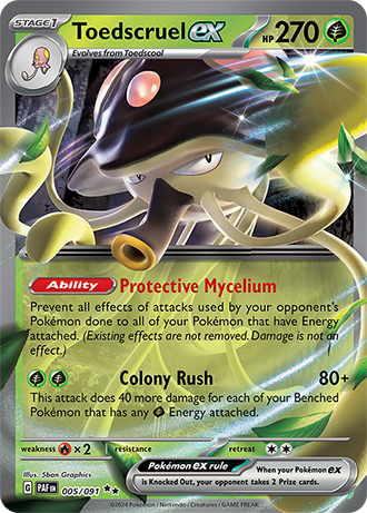 #005 Toedscruel Ex 005/091 Double Rare